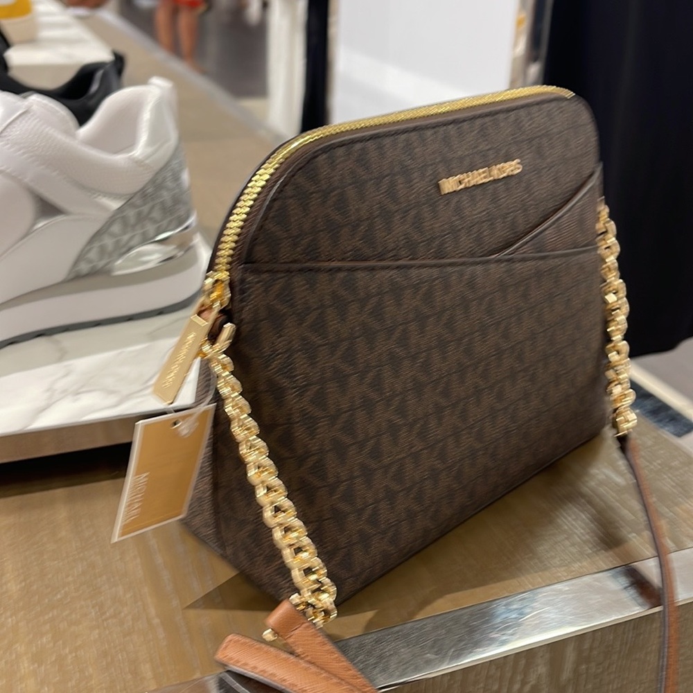 MICHAEL KORS Jet Set Medium Logo Dome Satchel Crossbody
Brown
NWT - Picture 8 of 16